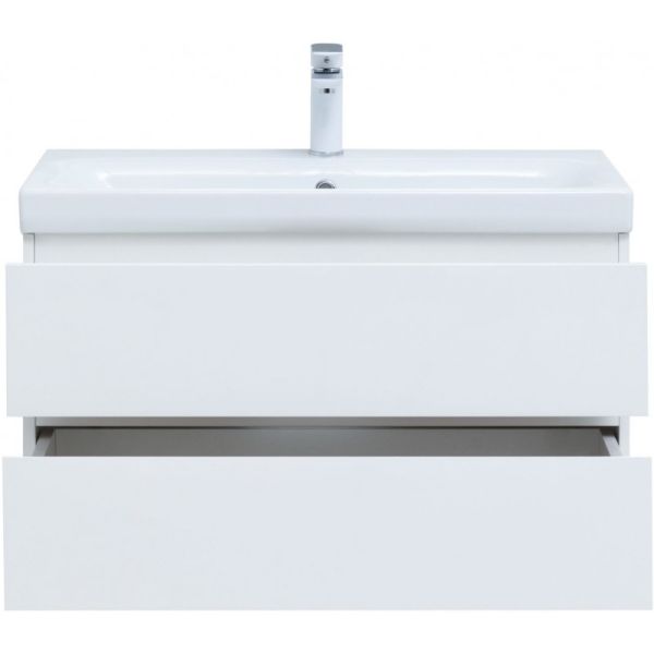 Тумба под раковину Aquanet Беркли 302351 80 см белый глянец