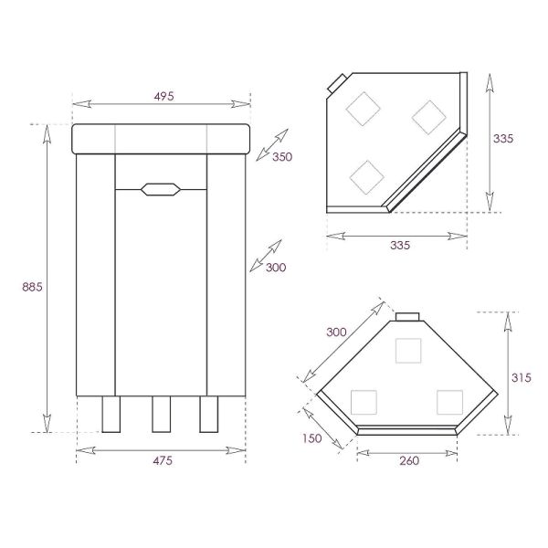 Тумба под раковину напольная Onika Айленд 103501 35 см белый