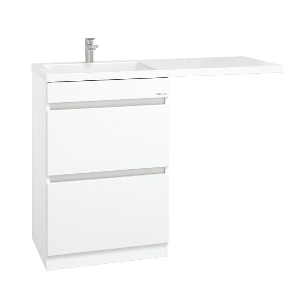 Напольная тумба под раковину под стиральную машину Onika Милтон 104801 48 см белый