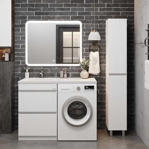 Напольная тумба под раковину под стиральную машину Onika Милтон 104801 48 см белый