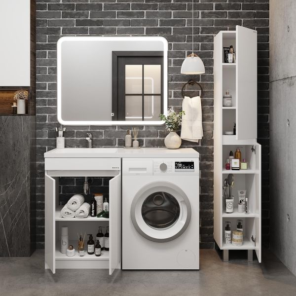 Напольная тумба под раковину под стиральную машину Onika Милтон 104802 48 см белый