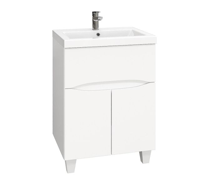 Тумба под раковину напольная Onika Стрим 106154 60 см белый