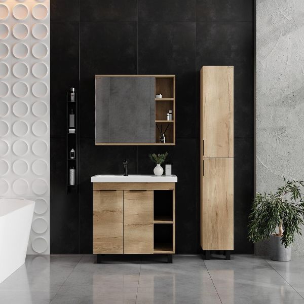 Тумба под раковину напольная Onika Легран 108063 80 см дуб галифакс