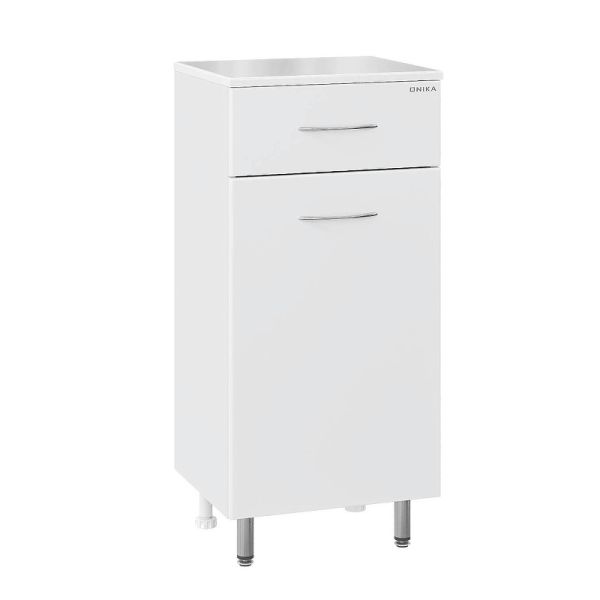 Полупенал напольный Onika Каприз 404014 с бельевой корзиной 40 см белый