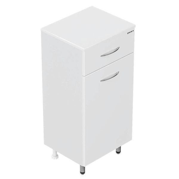 Полупенал напольный Onika Каприз 404014 с бельевой корзиной 40 см белый