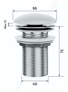 Донный клапан для раковины Gid Minucia Wh100 71101K белый