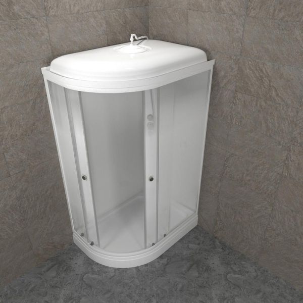 Душевая кабина Triton Коралл-Лайт Щ0000068946 правая 120x80 см профиль белый стекло градиент