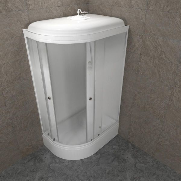 Душевая кабина Triton Коралл-Лайт Щ0000068948 правая 120x80 см профиль белый стекло градиент