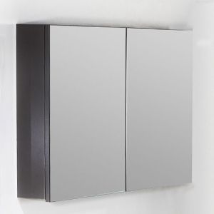 Зеркальный шкаф Armadi Art Vallessi 80см антрацит глянец 547-A glossy