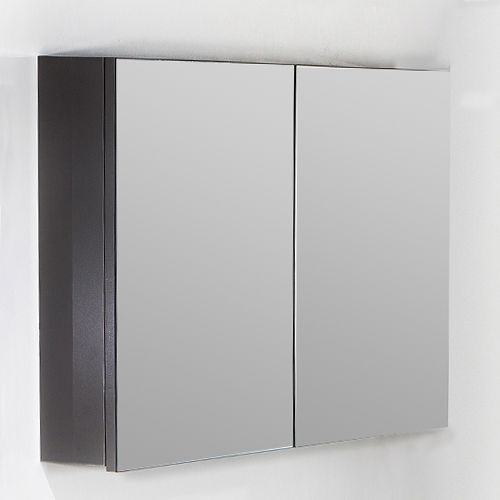 Зеркальный шкаф Armadi Art Vallessi 80см антрацит глянец 547-A glossy
