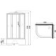 Душевая кабина Niagara NG-2310-14R 120x80 см профиль хром стекло матовое
