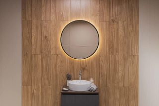 Зеркало с подсветкой Dreja Shine 99.2050 80 см сенсорный выключатель чёрный