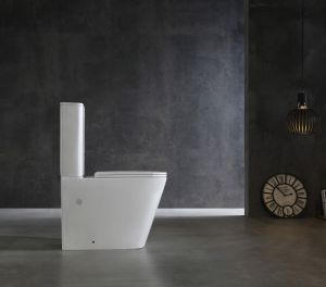 Унитаз напольный SantiLine SL-5026 безободковый белый