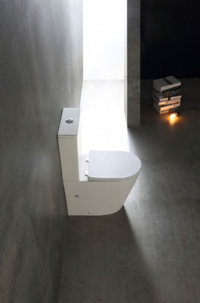 Унитаз напольный SantiLine SL-5026 безободковый белый