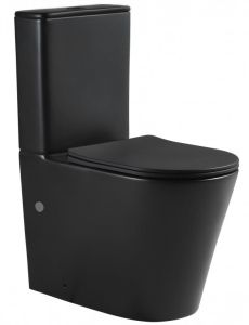 Унитаз напольный SantiLine SL-5026MB безободковый чёрный матовый