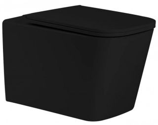 Унитаз подвесной SantiLine SL-5027MB безободковый чёрный матовый Унитаз подвесной SantiLine SL-5027MB безободковый чёрный матовый