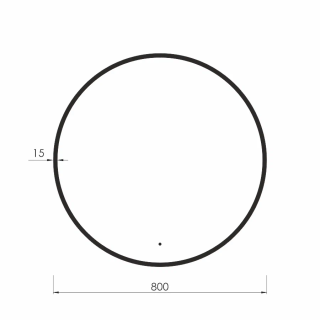 Зеркало с подсветкой Dreja Shine 99.2050 80 см сенсорный выключатель чёрный