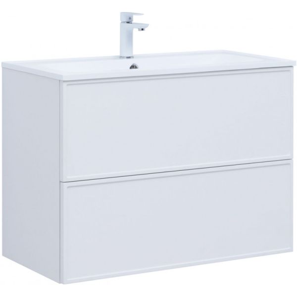 Тумба под раковину Aquanet Арт 313256 90 см белый матовый
