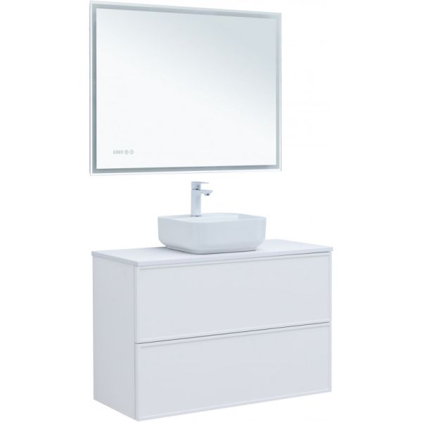 Тумба под раковину Aquanet Арт 313257 100 см белый матовый