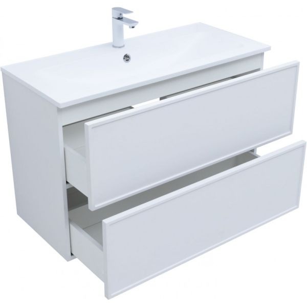 Тумба под раковину Aquanet Арт 313257 100 см белый матовый