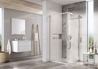 Душевой уголок Ravak Blix Slim BLSRV2-90 90x90 X1LM70C00Z1 профиль Хром стекло Transparent Душевой уголок Ravak Blix Slim BLSRV2-90 90x90 X1LM70C00Z1 профиль Хром стекло Transparent