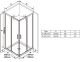Душевой уголок Ravak Blix Slim BLSRV2-80 80x80 X1LM40C00Z1 профиль Хром стекло Transparent