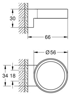 Держатель для стакана дозатора Grohe Selection 41217KF0 черный