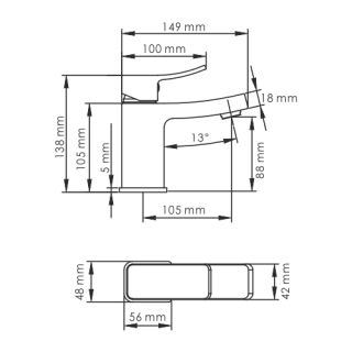Смеситель для раковины WasserKRAFT Aller SC-85103 хром