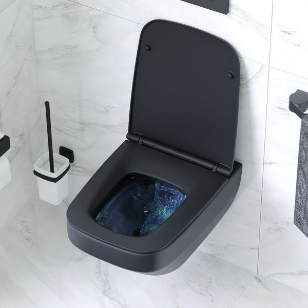 Унитаз подвесной Am.Pm Inspire 2.0 FlashClean с сиденьем микролифт чёрный матовый C50A1700MBSC