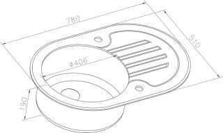 Мойка кухонная Zorg Inox Glass GL-7851-OV-WHITE-GRAFIT Мойка кухонная Zorg Inox Glass GL-7851-OV-WHITE-GRAFIT