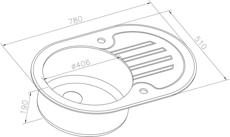 Мойка кухонная Zorg Inox Glass GL-7851-OV-WHITE-GRAFIT