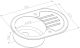 Мойка кухонная Zorg Inox Glass GL-7851-OV-WHITE-GRAFIT