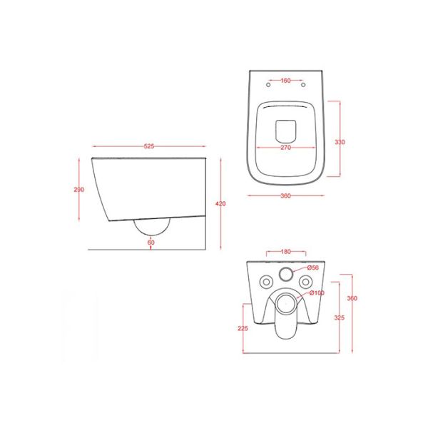 Унитаз Artceram A16 ASV003 40 00 Brown tortora