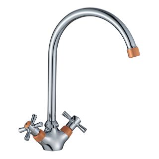 Смеситель для кухни Decoroom хром/оранжевый DR46028-Orange Смеситель для кухни Decoroom хром/оранжевый DR46028-Orange