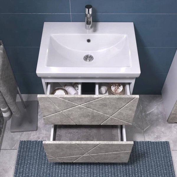 Тумба под раковину напольная Vigo Geometry 015 60 см бетон