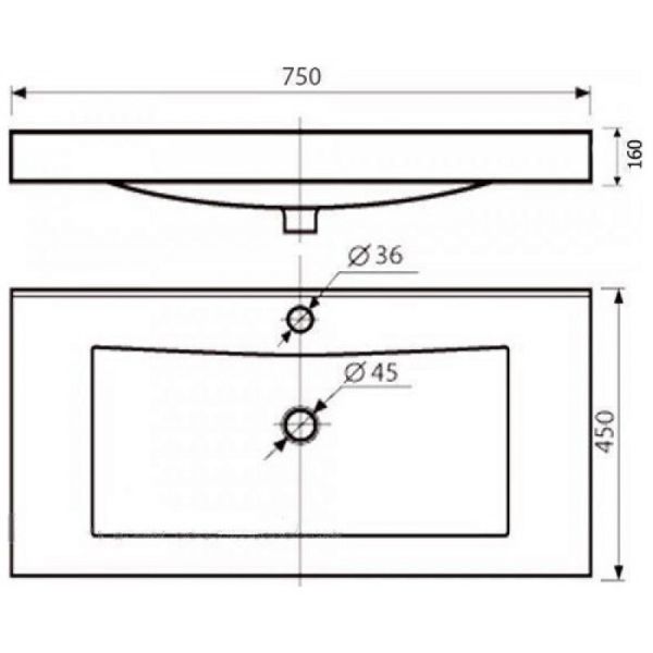 Раковина Misty Fresko Р-Мис14075-4019Д белая 75 см