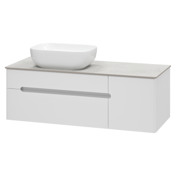 Подвесная тумба под раковину Misty Роял 120 см П-Роя-01120-011П2Я белый