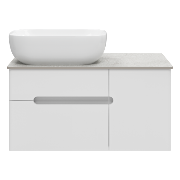 Подвесная тумба под раковину Misty Роял 80 см П-Роя-01080-011П2Я белый