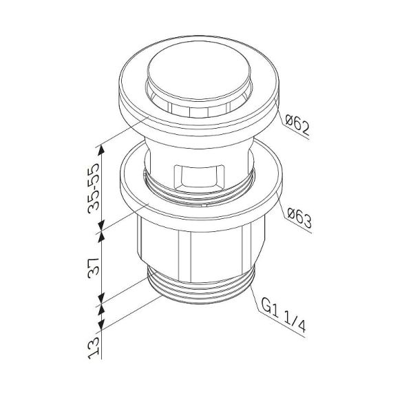 Донный клапан AM.PM F0700P44 Розовое золото