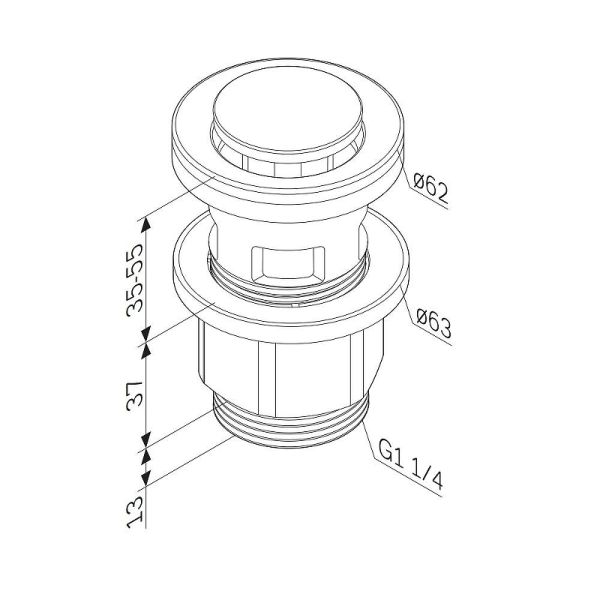 Донный клапан AM.PM F0700P99 Золото