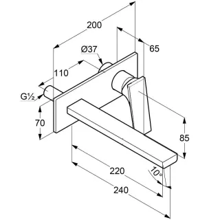 Смеситель для раковины Kludi Decus 54245N075 брашированное золото