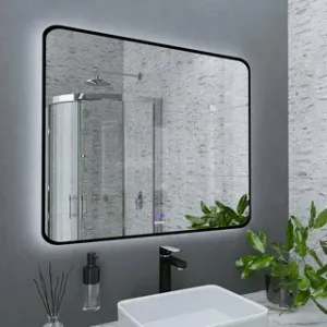 Зеркало Grossman Elegans-норма Black 100 с подсветкой с антизапотевателем
