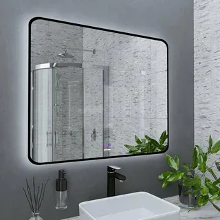 Зеркало Grossman Elegans-норма Black 100 с подсветкой с антизапотевателем