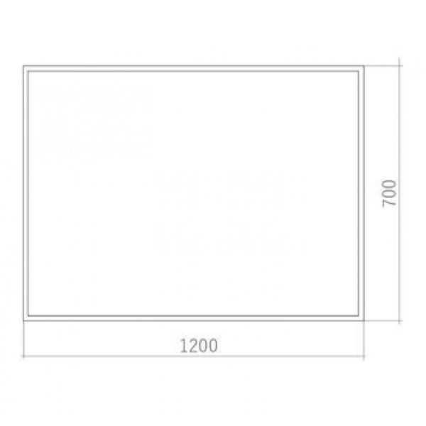 Зеркало с подсветкой ArtMax Aversa AM-Ave-1200-700-DS-F 120 см чёрный