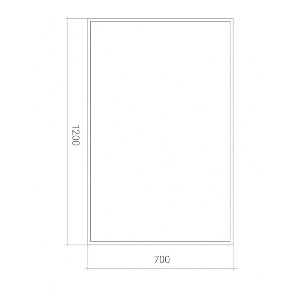 Зеркало с подсветкой ArtMax Aversa AM-Ave-700-1200-DS-F 70 см чёрный