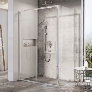 Душевая перегородка Ravak Blix Slim BLSPS-90 X9BM70C00Z1 профиль Хром стекло Transparent