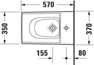 Биде Duravit Viu 2292150000 подвесное белое