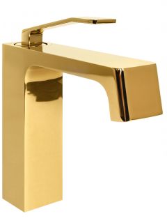 Смеситель для раковины Hansberge H1065GO золото