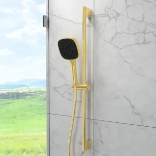 Душевой гарнитур VitrA Core Square (Кор Скуэр) A4591725EXP брашированное золото