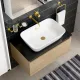 Смеситель для раковины VitrA Minimax Round (Минимакс Раунд) A4354925EXP брашированное золото